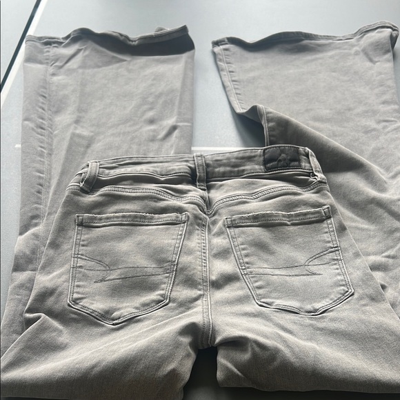 American Eagle Outfitters Gray Flare Wide Leg Jeans - Picture 5 of 5